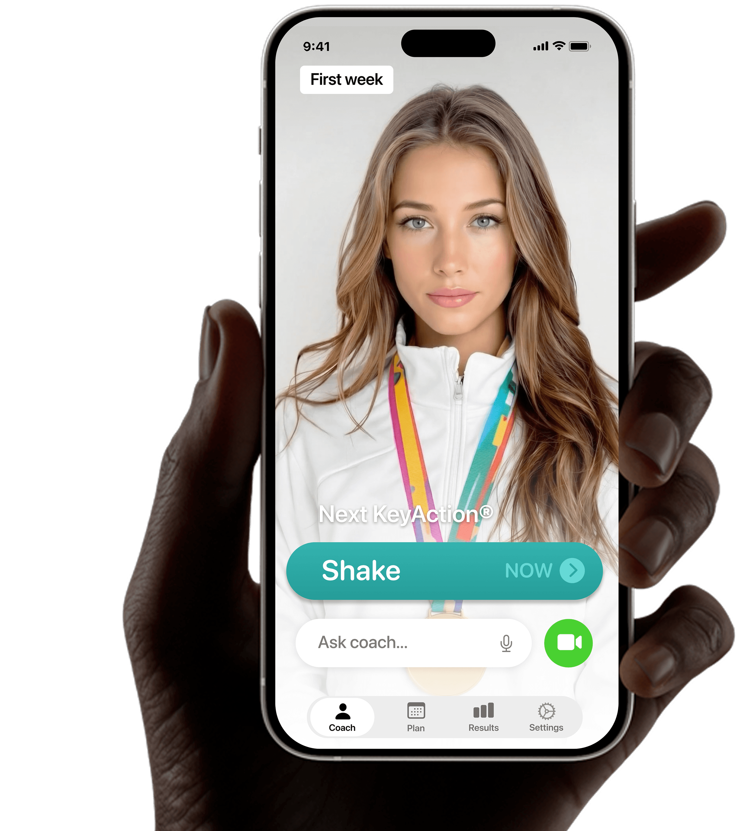 Gold Health iPhone app shown in hand